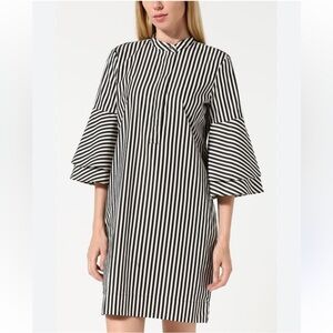 Lauren Ralph Lauren Women's Vertical Striped Shift Tunic Dress Sz 18W Pockets
